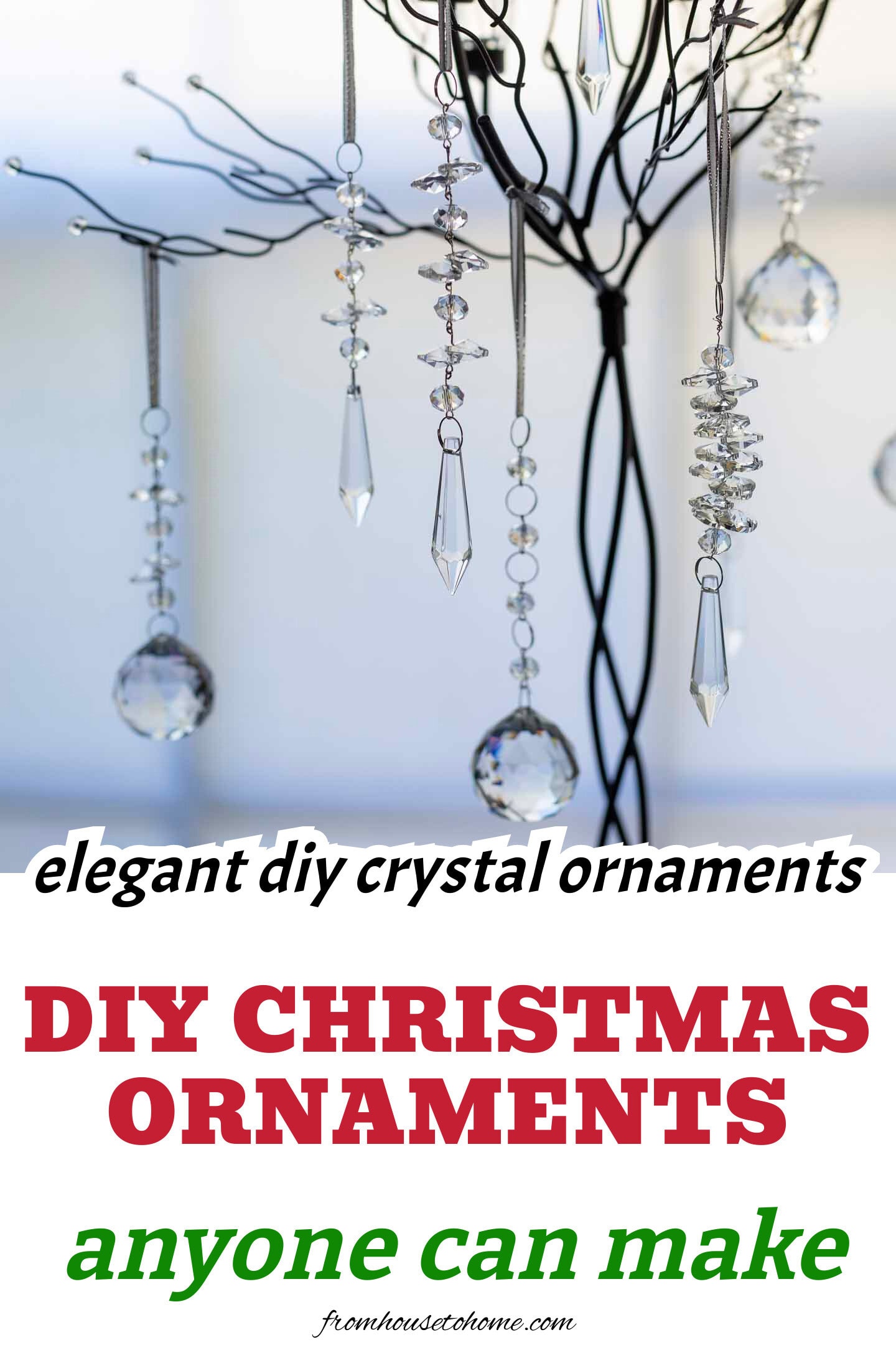 crystal DIY Christmas ornaments