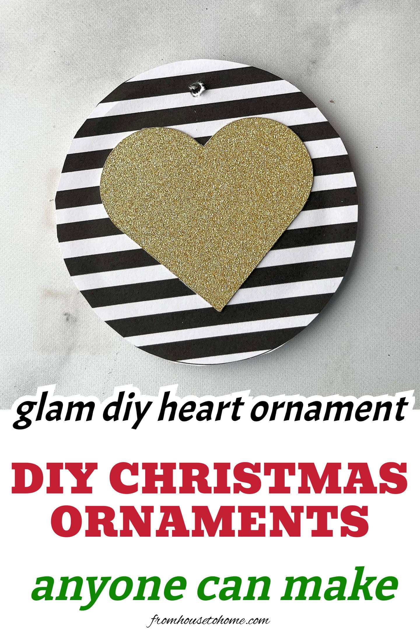 DIY heart Christmas ornament