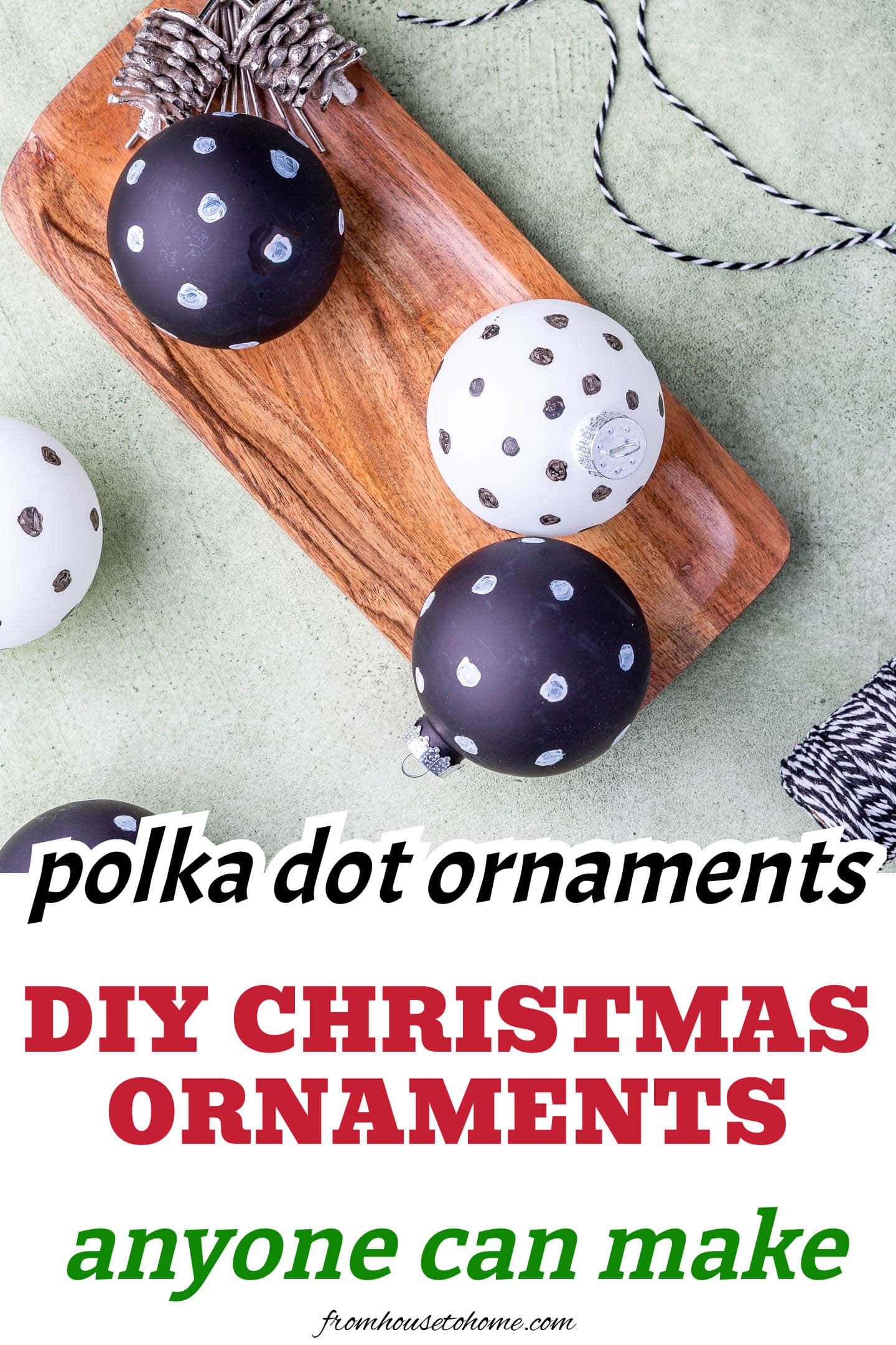 polka dot ornaments