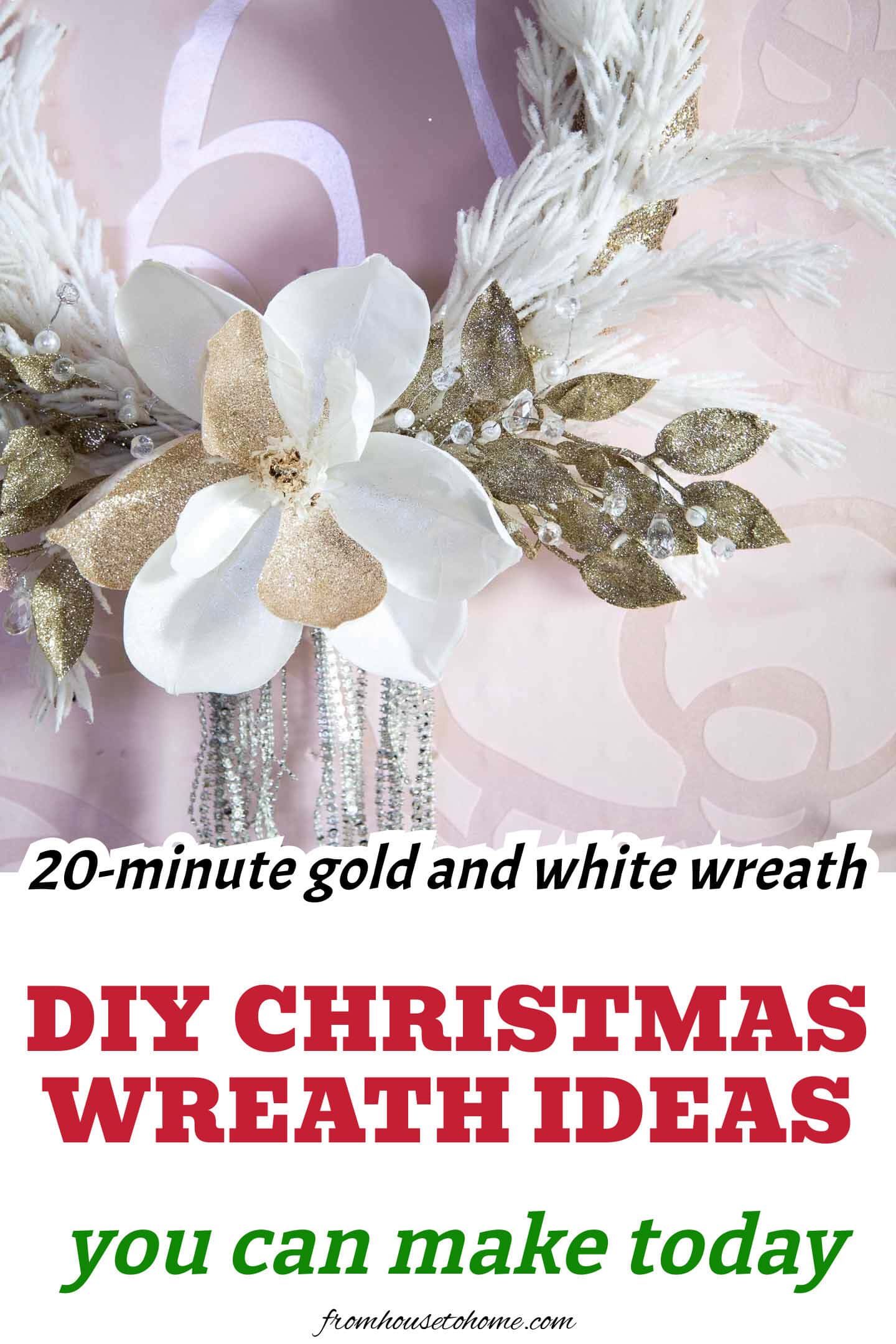 20-minute gold and white wreath