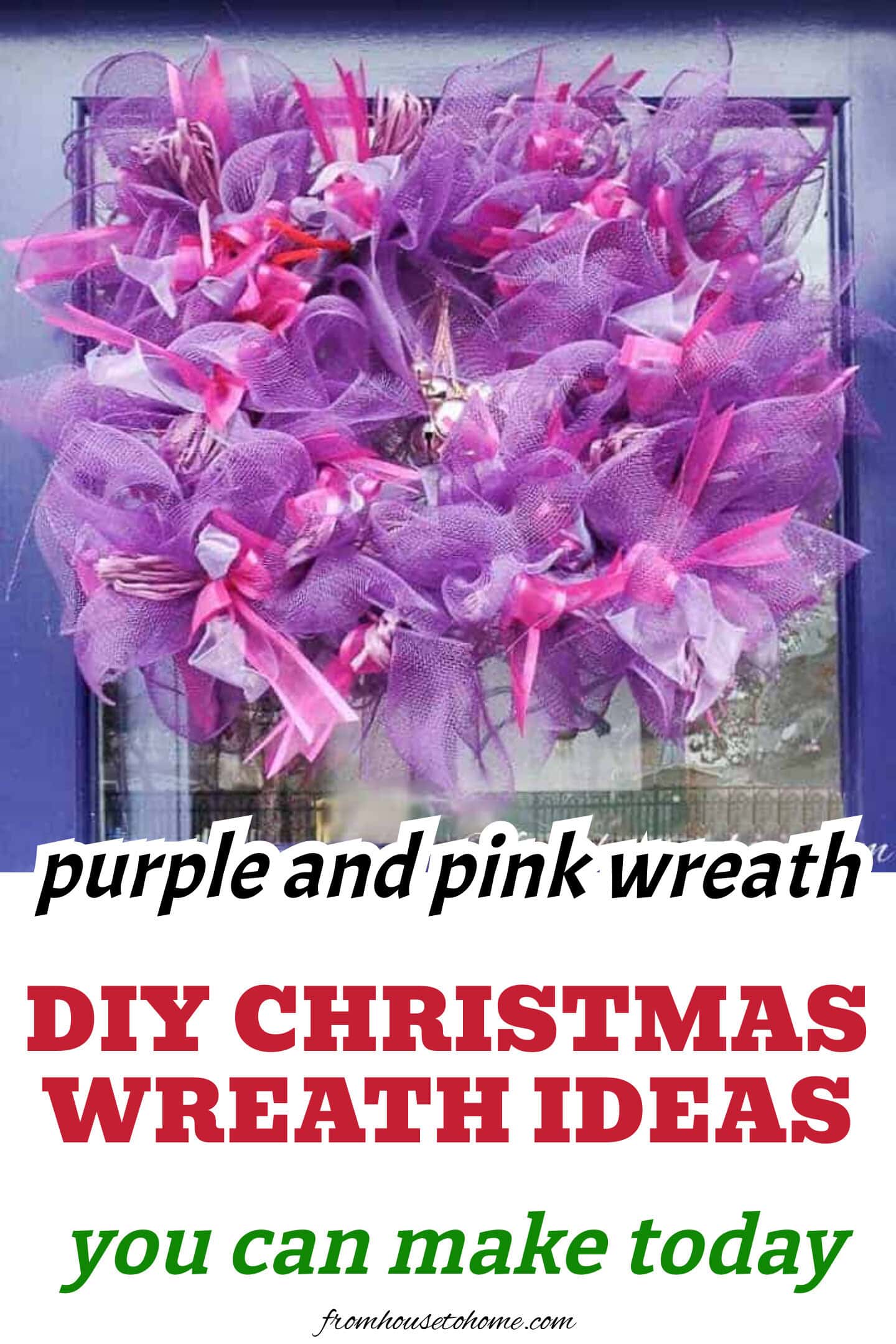 purple and pink wreath