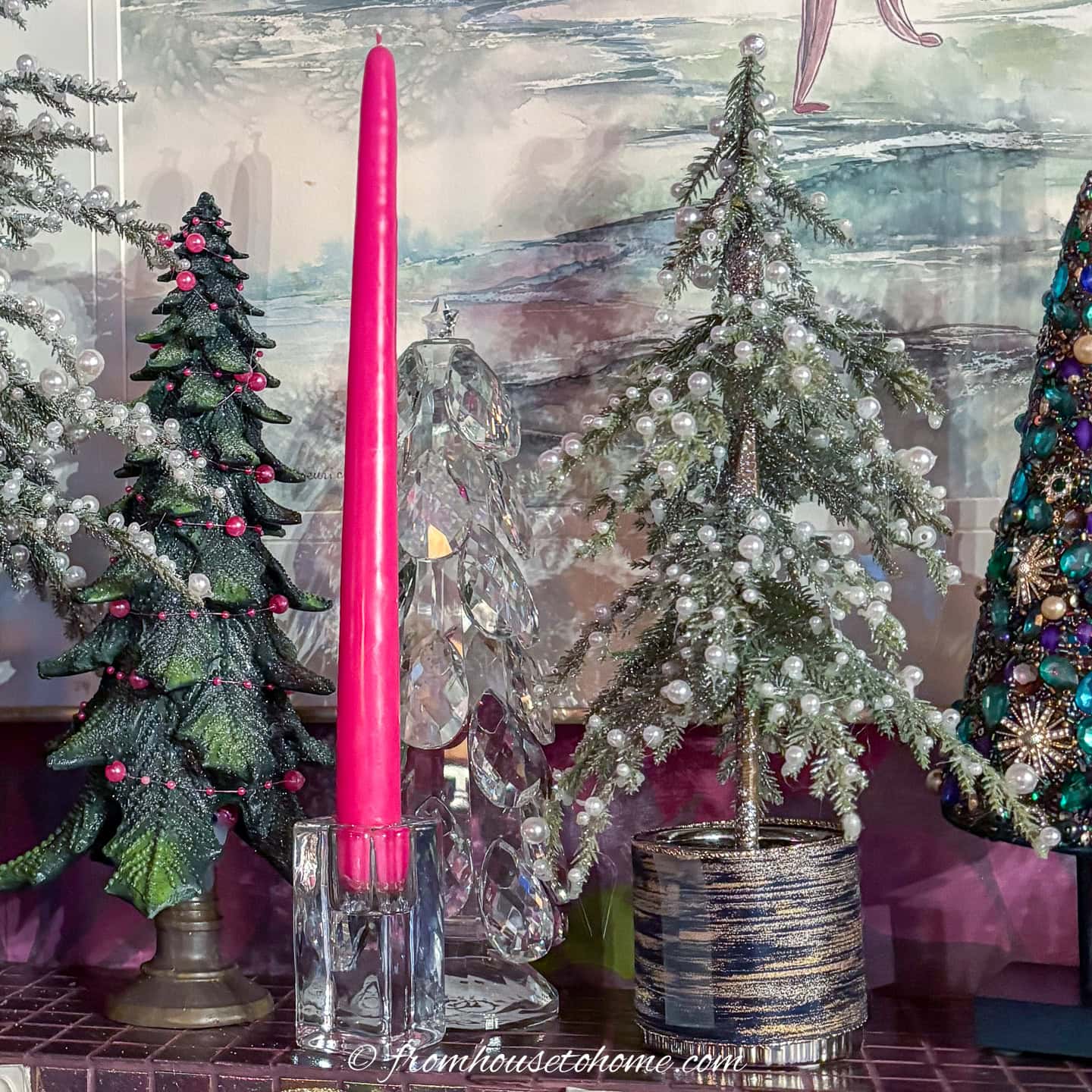 DIY Pearl Tabletop Christmas Tree