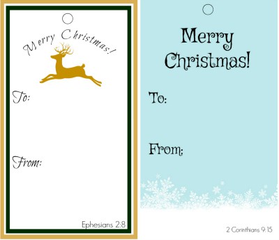 christmas gift tag printables