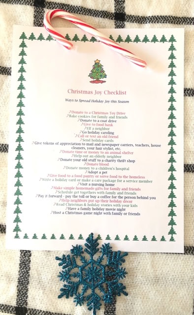holiday joy checklist