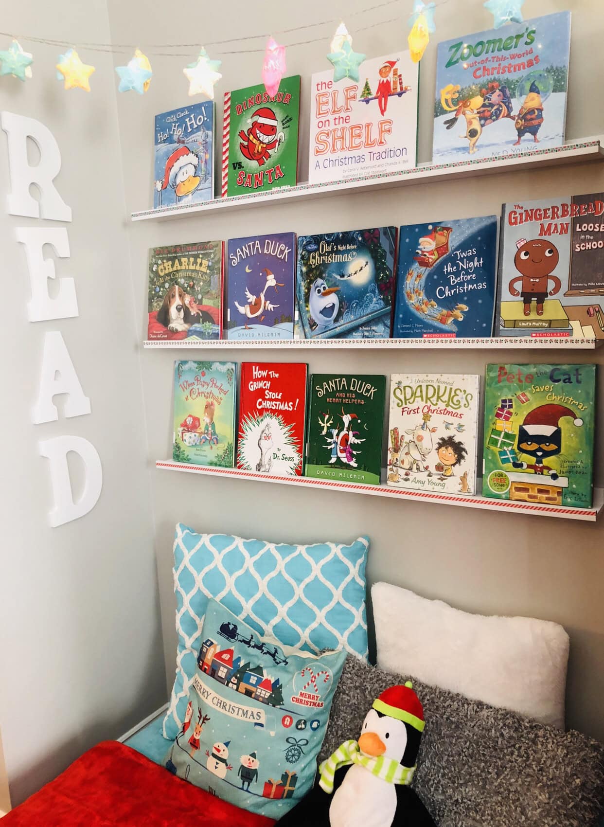 cozy holiday reading nook