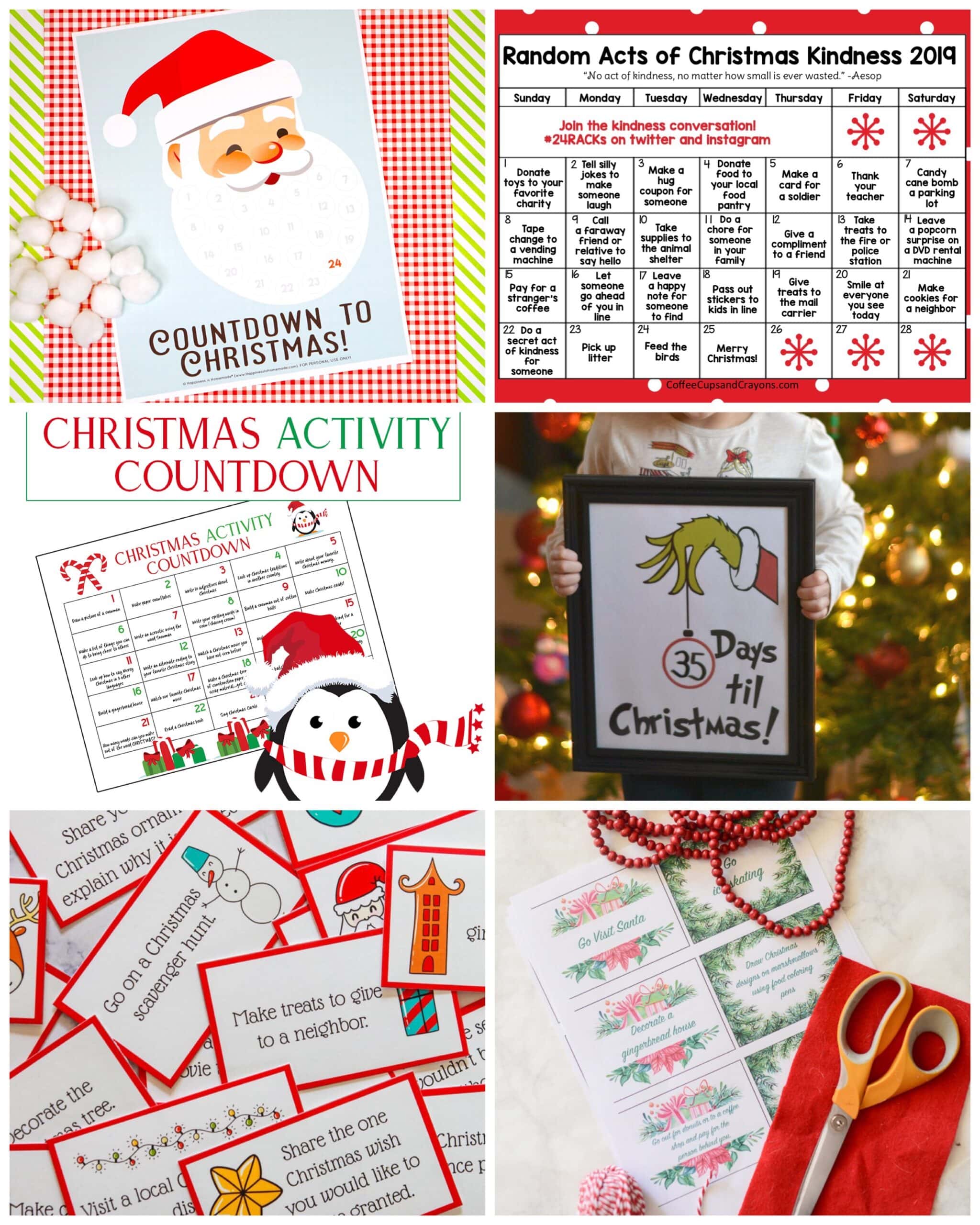 free printable christmas countdown ideas