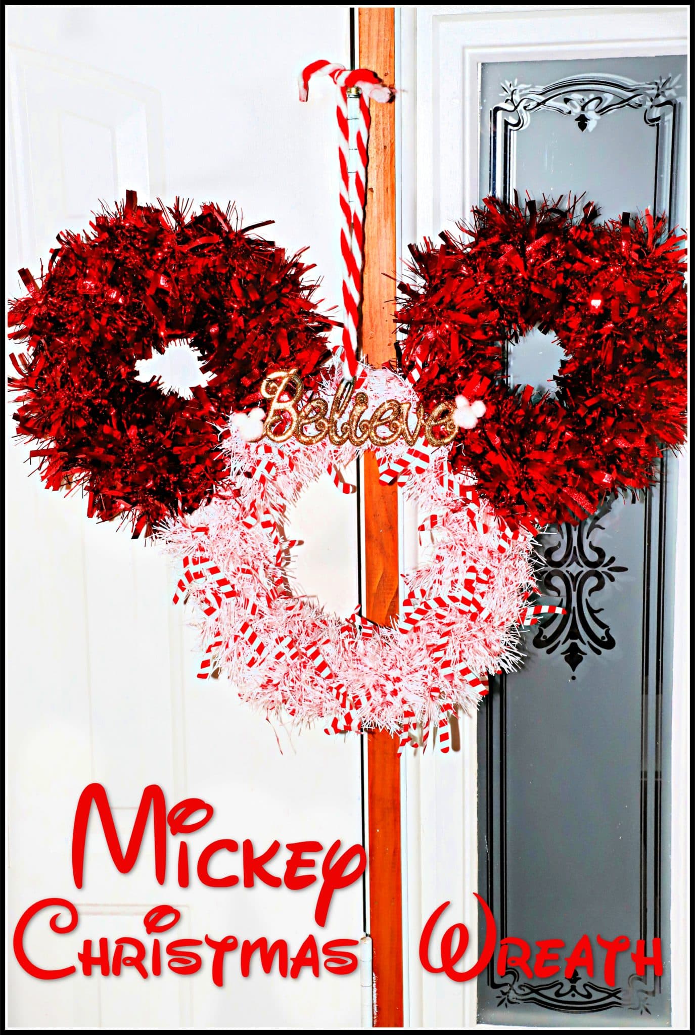 diy mickey christmas wreath
