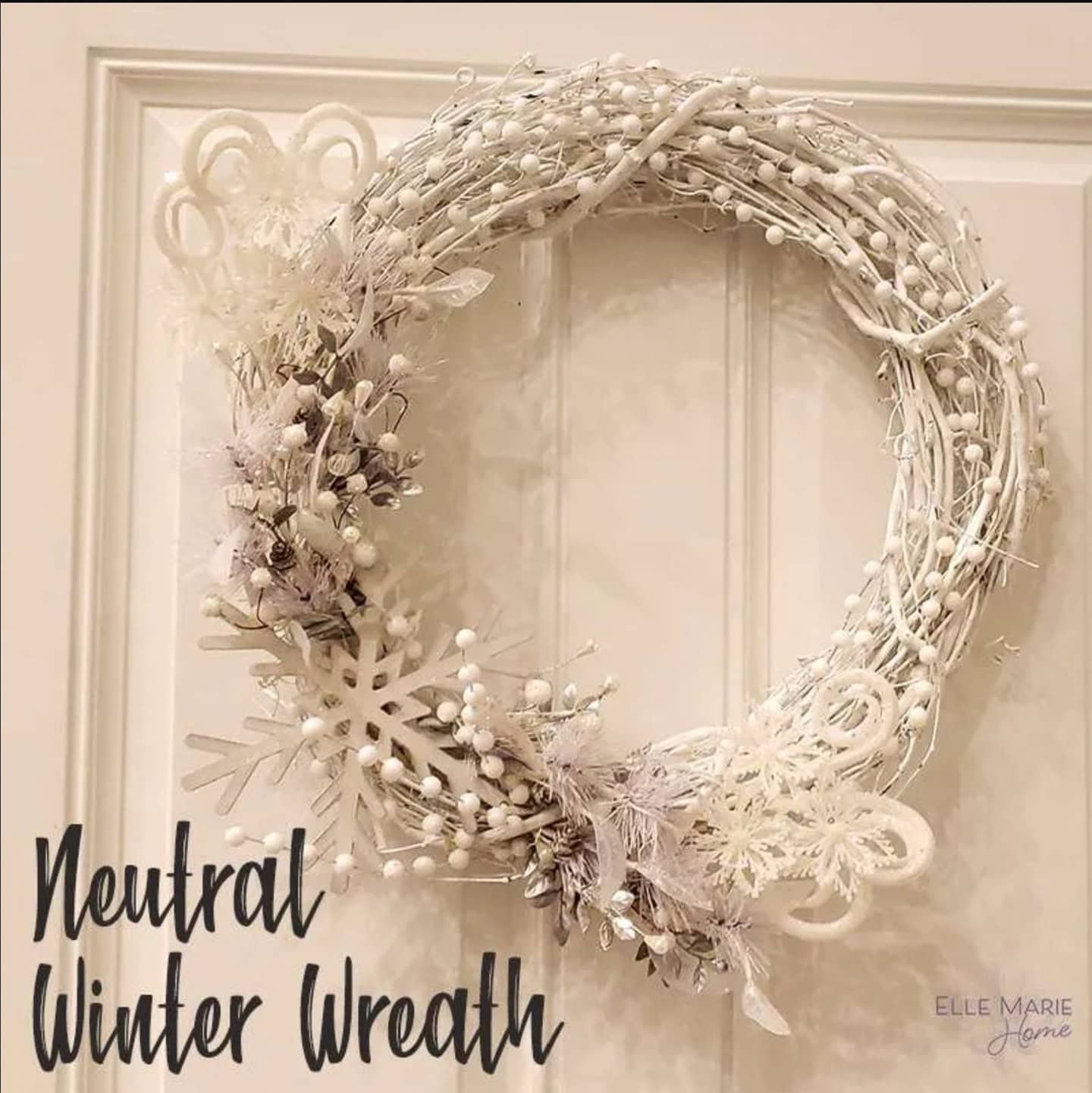 neutral winter wreath