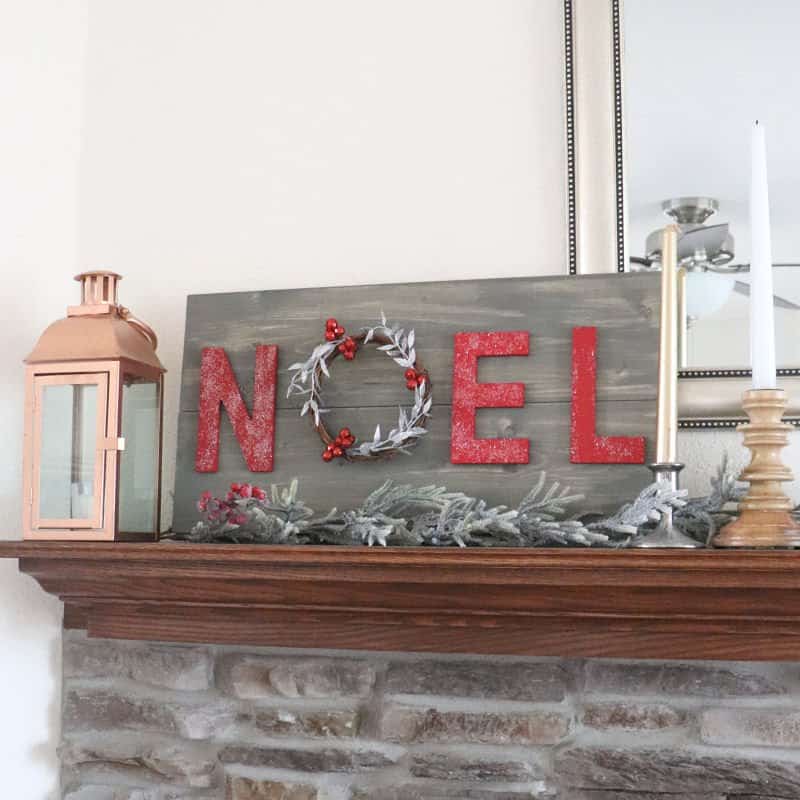 diy noel christmas wreath sign