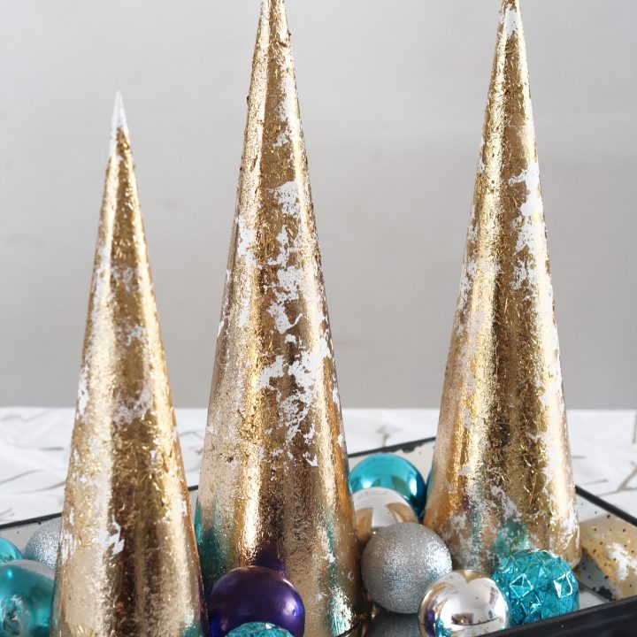 gold leaf christmas trees