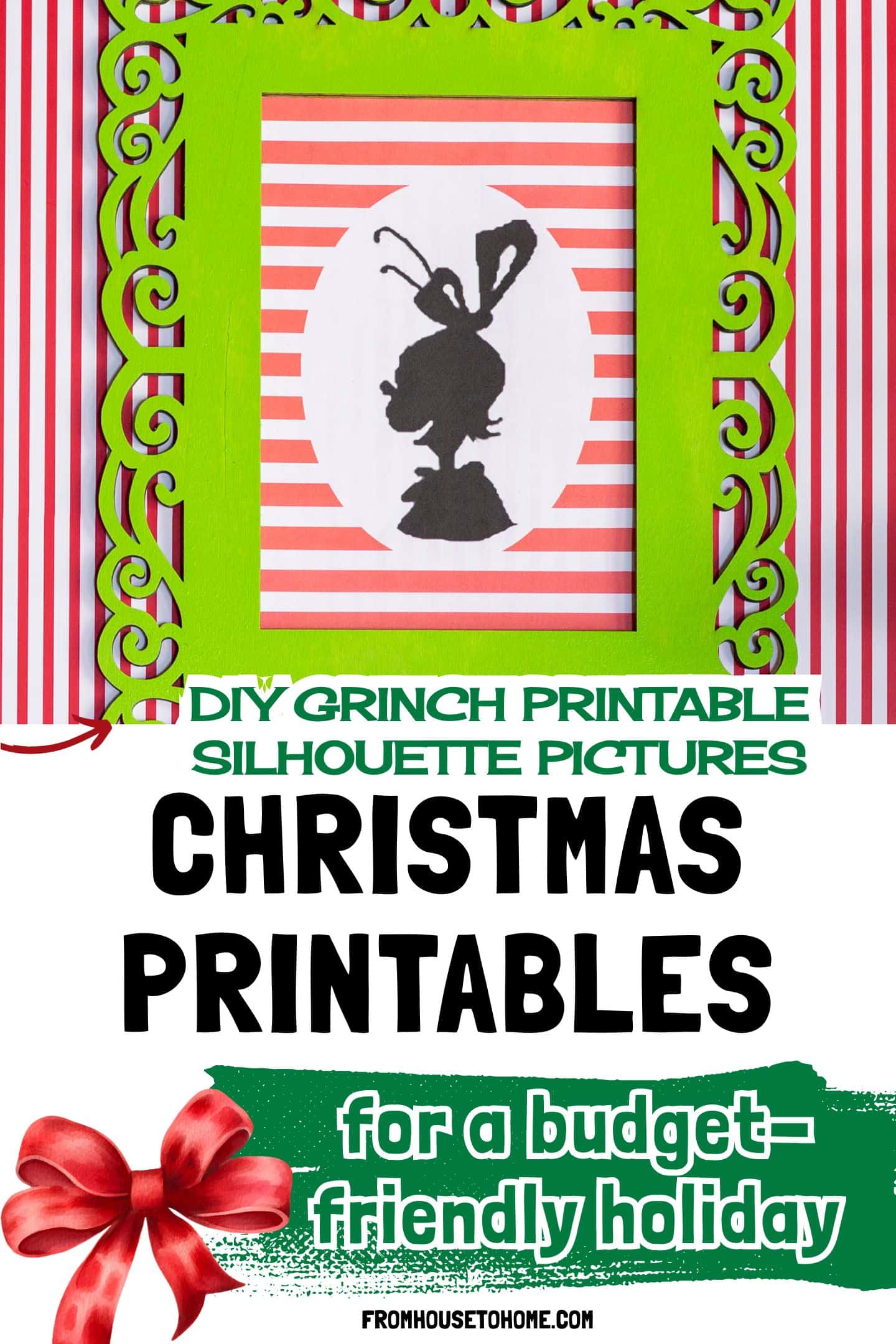 DIY Grinch printable silhouette pictures