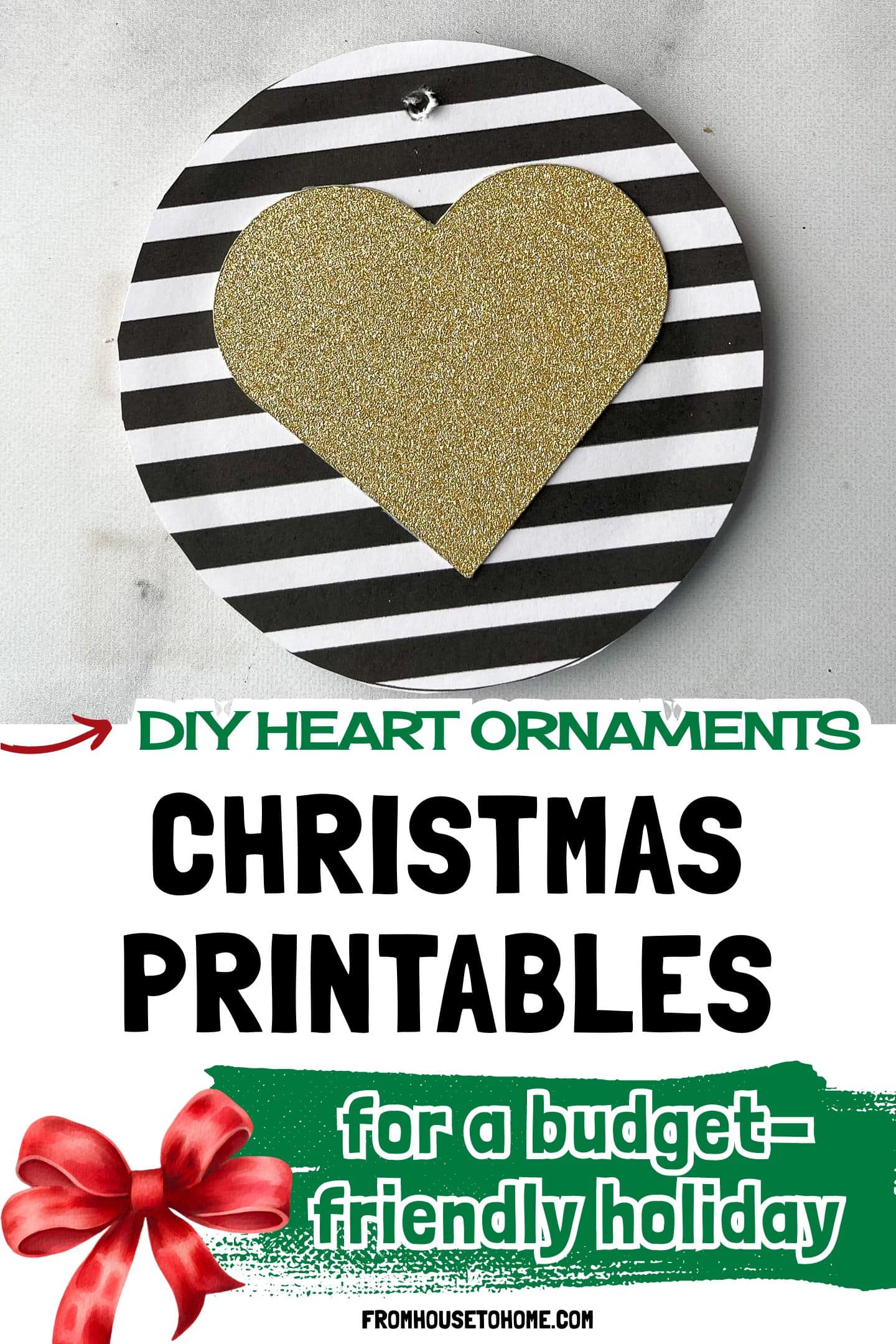 DIY heart Christmas ornament