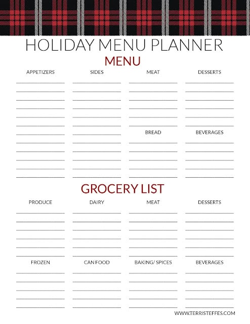holiday mini planner