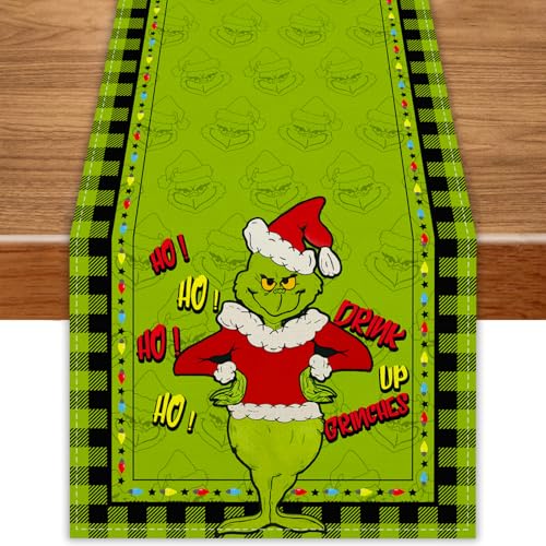Christmas Table Runner 13×72 Inch Christmas Xmas Winter Holiday Decorations and Supplies for Home Kitchen Dining Room Table Decor