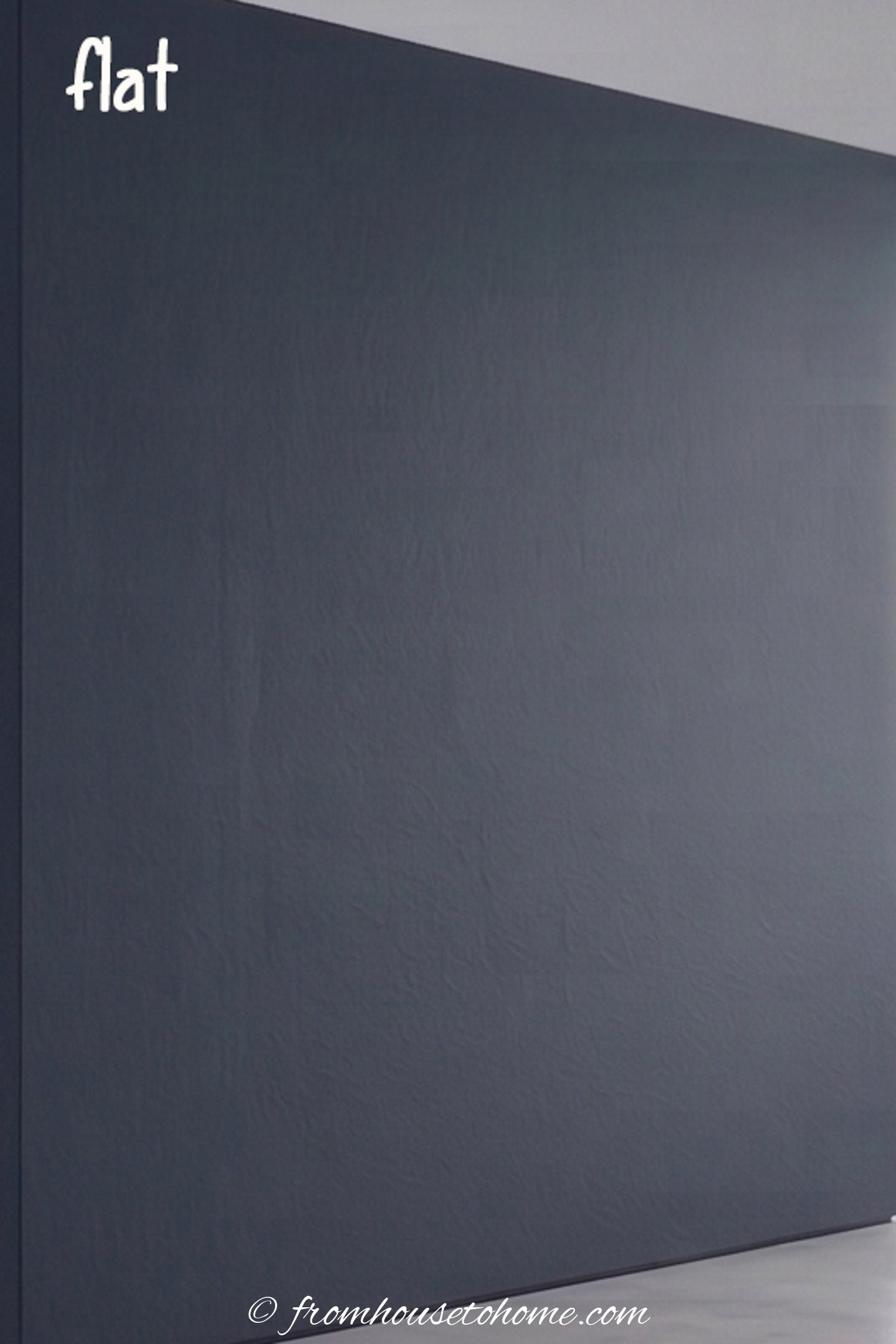 A wall painted with flat paint