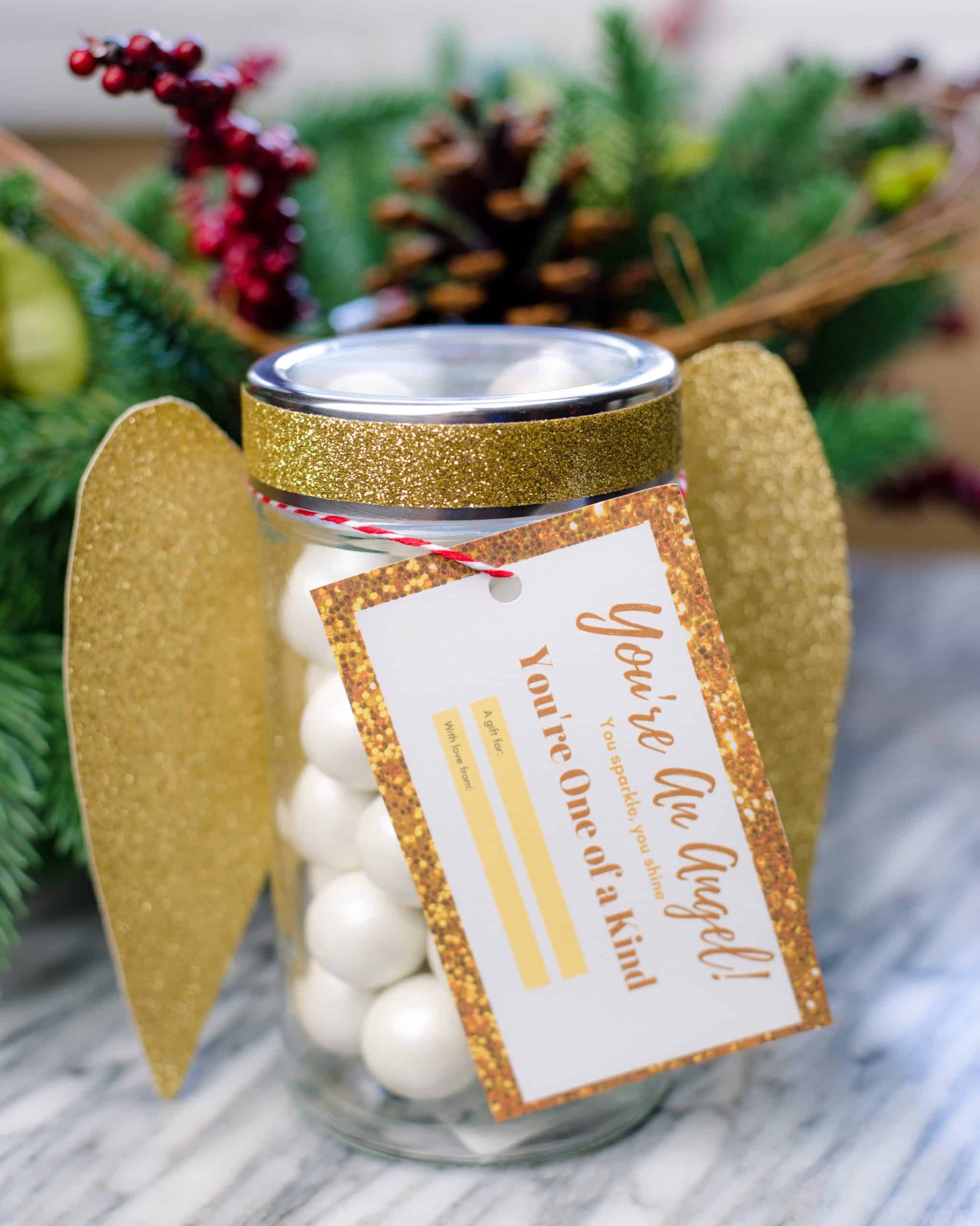 easy diy angel mason jar gift