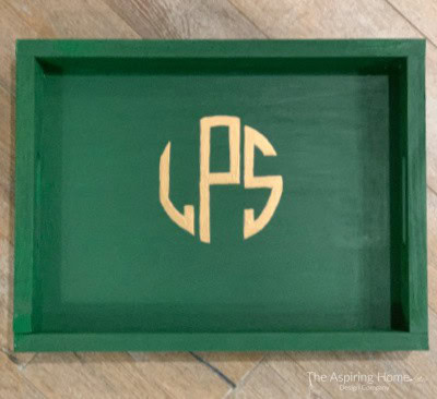 diy monogram tray