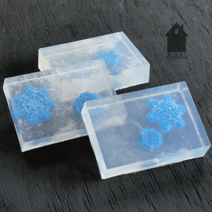 diy snowflake soap
