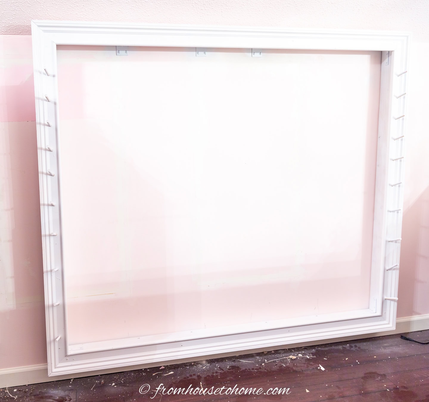 The frame with dowels