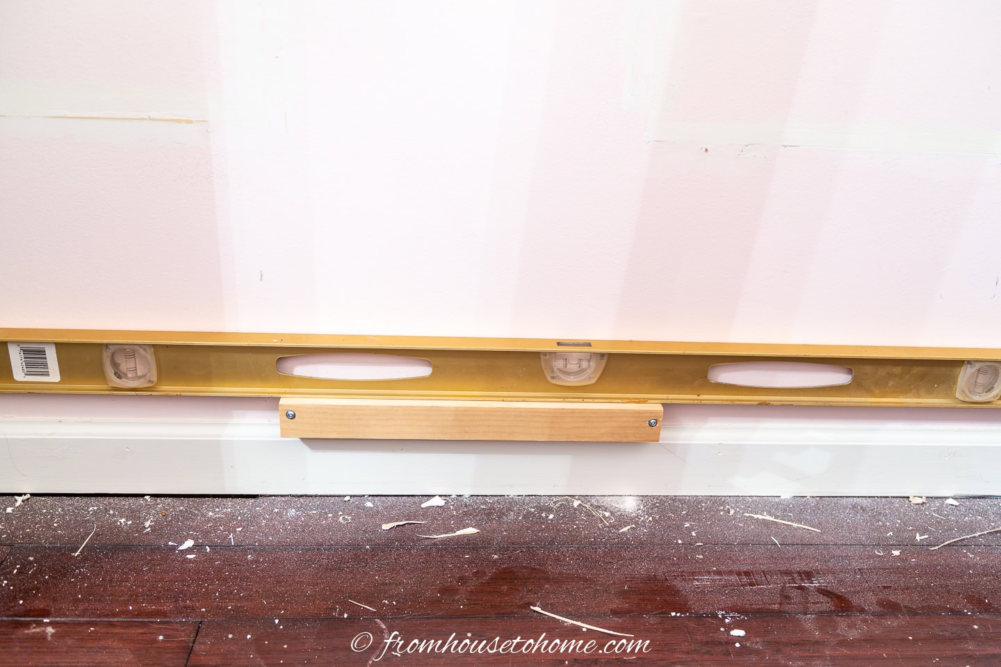 Install a cleat making sure it is level