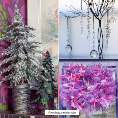 A collage of pictures illustrating easy christmas crafts