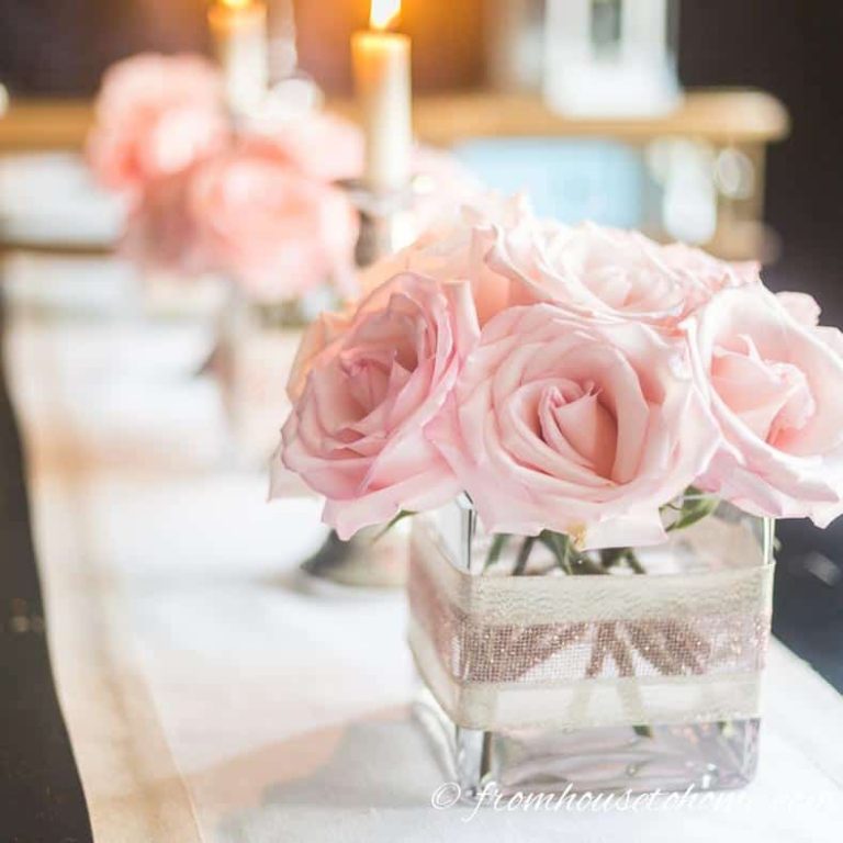 5 Simple But Elegant Pink Flower Centerpieces (That Are Low Enough To See Over)