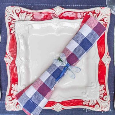 4th of July tablescape place setting