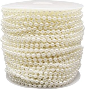 4mm plastic pearls on a roll